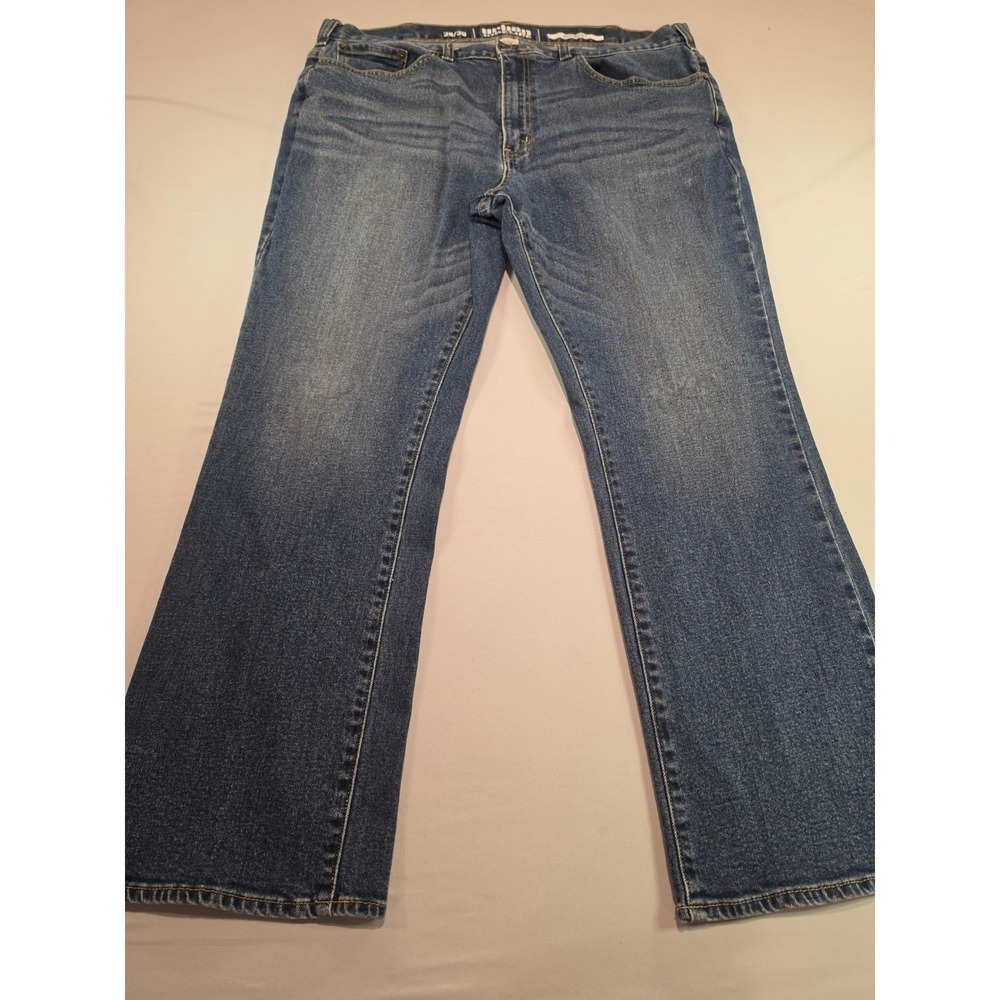Urban Pipeline Mens Bootcut Jeans 38x30 Medium Wash Blue Denim Stretch Casual